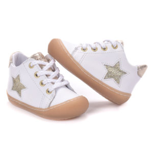 Chaussures Startino blanc et or