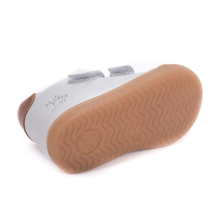 Chaussures Calino blanc et camel semelle