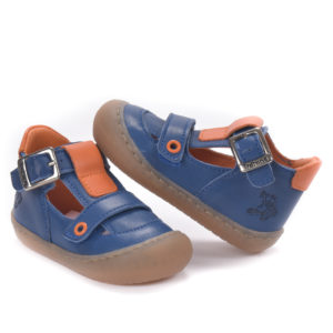 Chaussures Dino bleu et orange