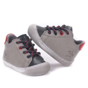 Chaussures Tino gris et rouge