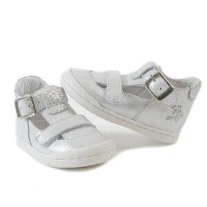 Chaussures Domino blanc argent