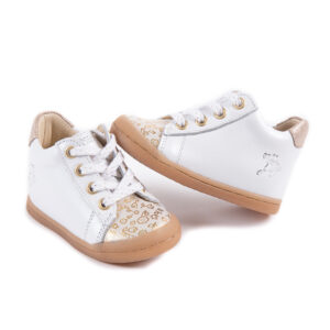 Chaussures bébé Tipino blanc or