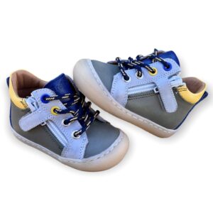 Chaussures Zoupino kaki bleu jaune