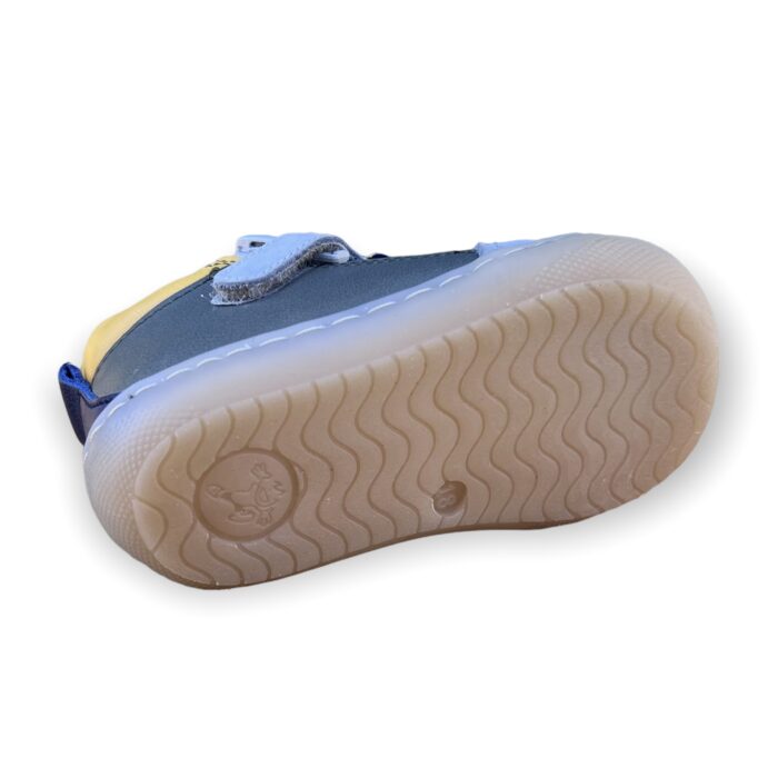 Chaussures Zoupino kaki bleu jaune semelle