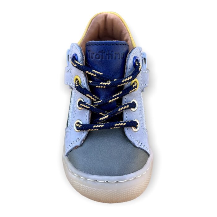 Chaussures Zoupino kaki bleu jaune dessus