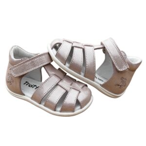 chaussures ouvertes rose argent bébé Lino