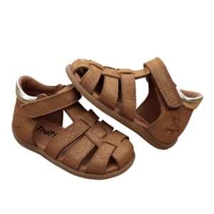 sandales bébé camel or Lino